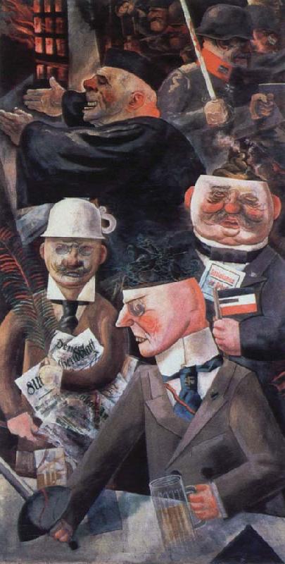 george grosz the pillars of society Germany oil painting art